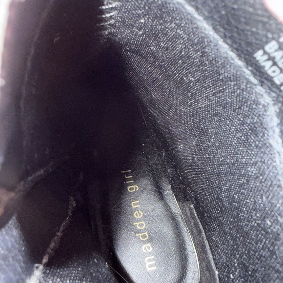 Madden Girl Platform Ankle Boots Women's 7 Black Moto Chunky Heel Goth Fairycore - Picture 15 of 16